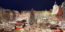 Blick auf Jenaer Weihnachtsmarkt