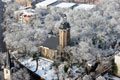 Jenas Friedenskirche im Winterkleid