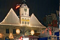 Weihnachtliches Rathaus von Jena